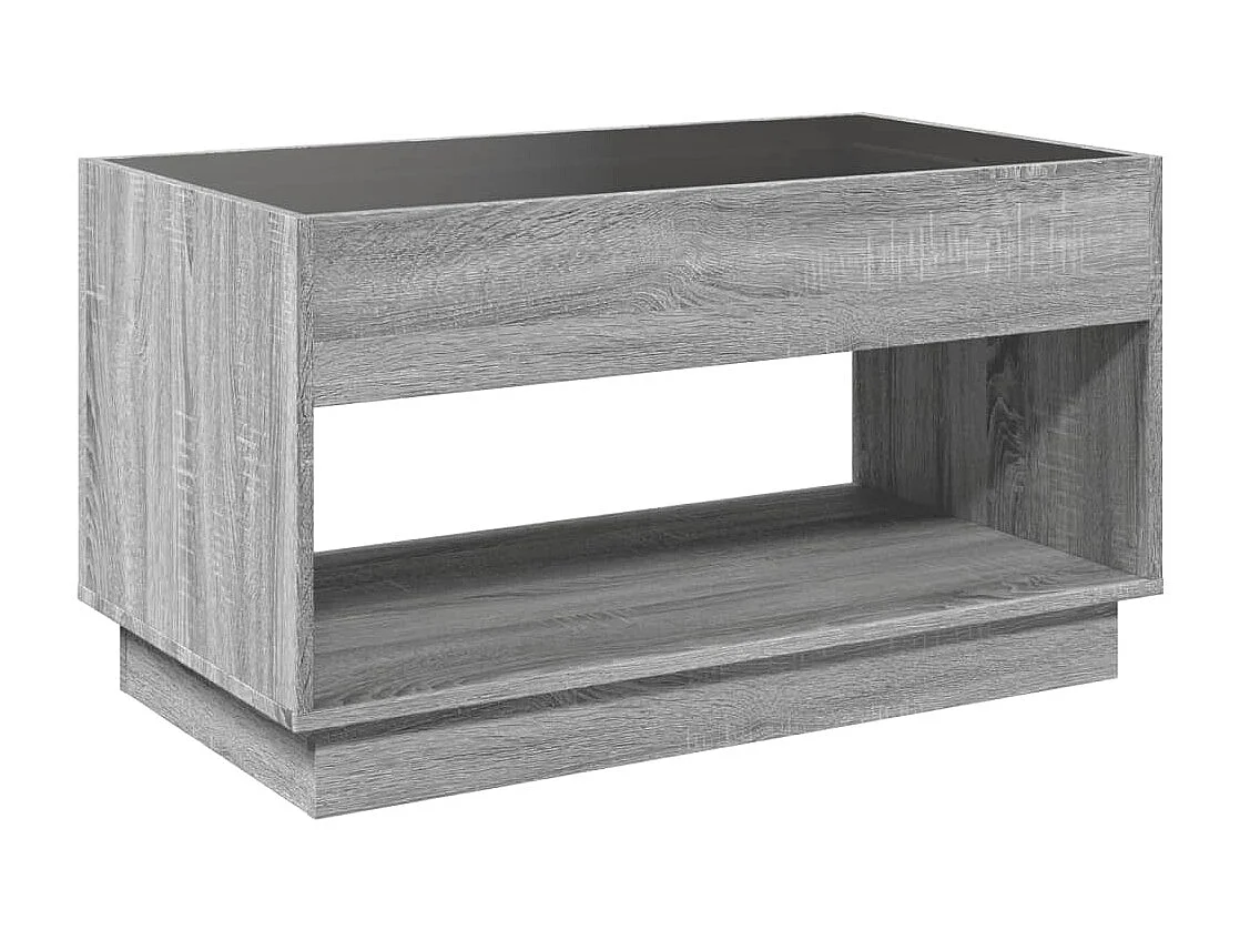 Table basse avec LED infini sonoma gris 90x50x50 cm