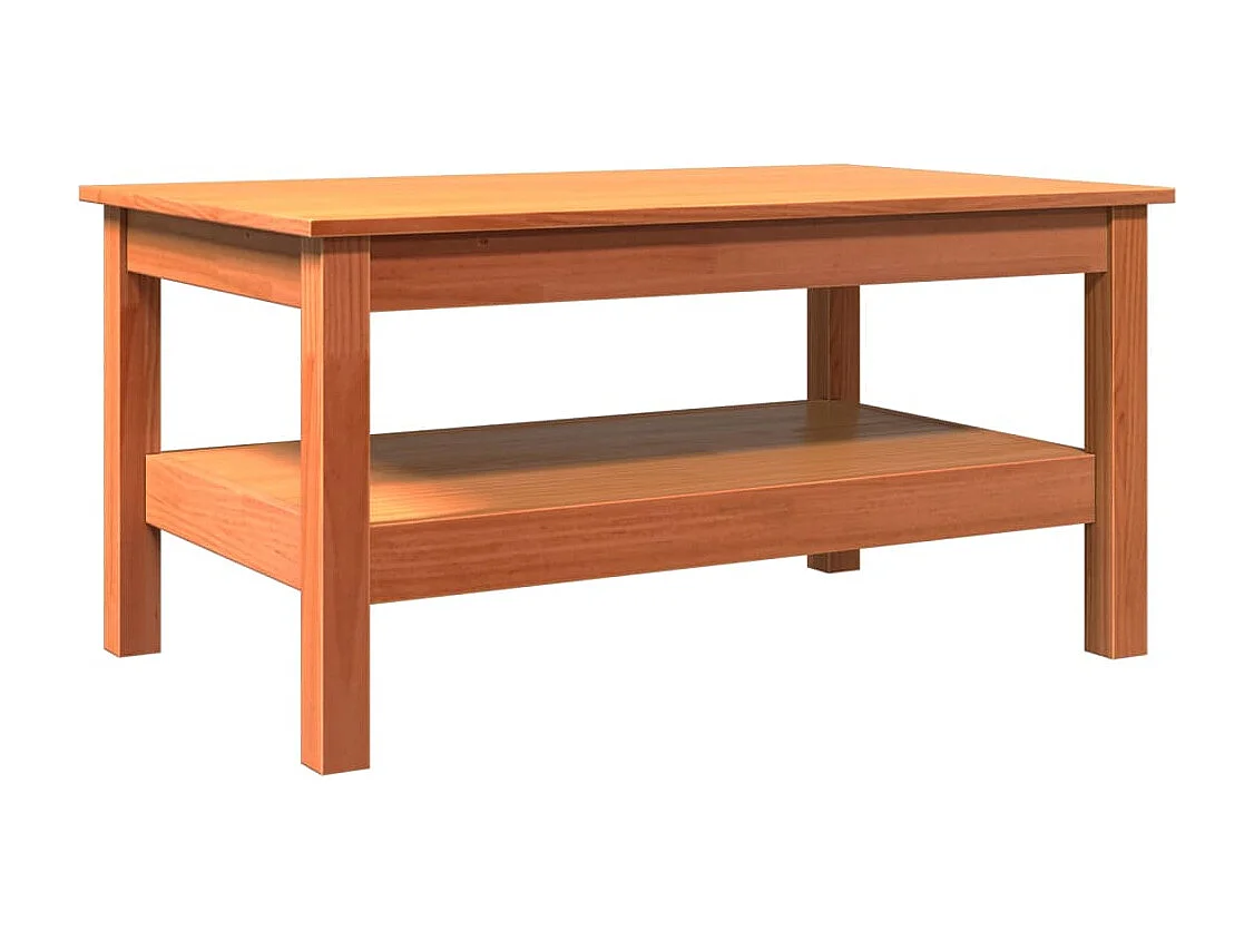Table basse cire marron 80x50x40 cm bois massif de pin