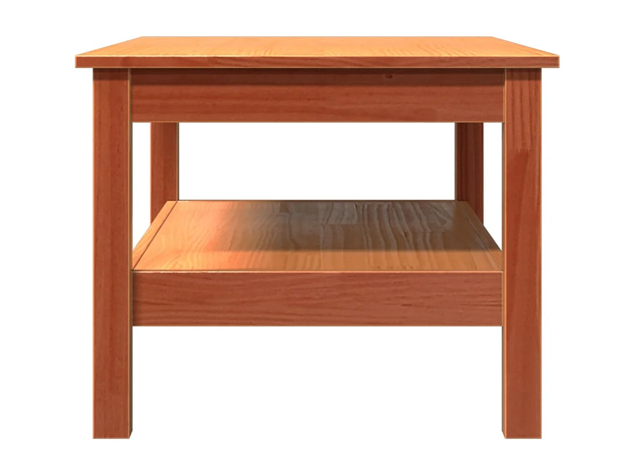 Table basse cire marron 80x50x40 cm bois massif de pin