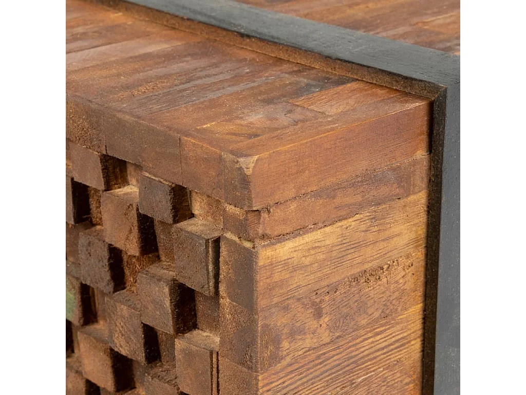 Mesa de centro de madera maciza de teca 110x45x38 cm
