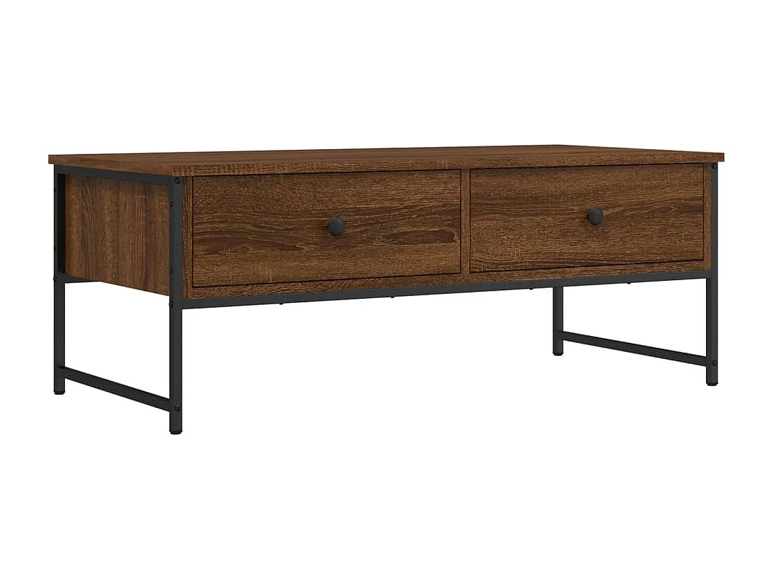 Table basse chêne marron 101x49x39,5 cm bois d'ingénierie