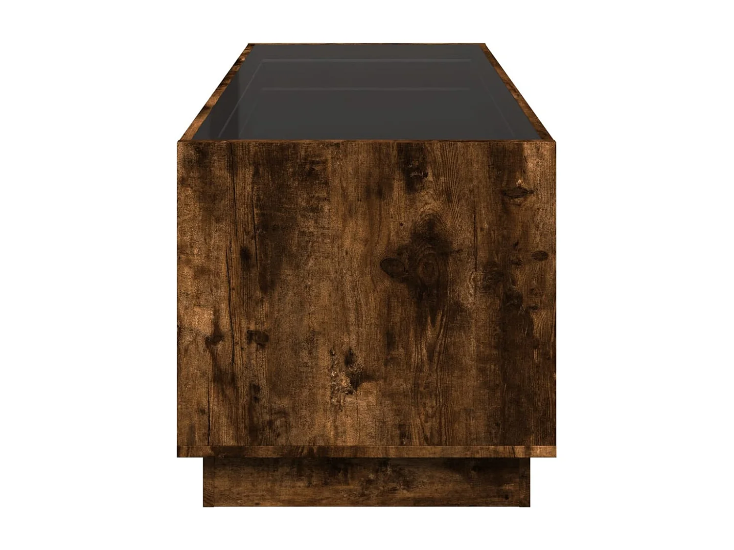 Table basse avec LED infini chêne fumé 90x50x50 cm