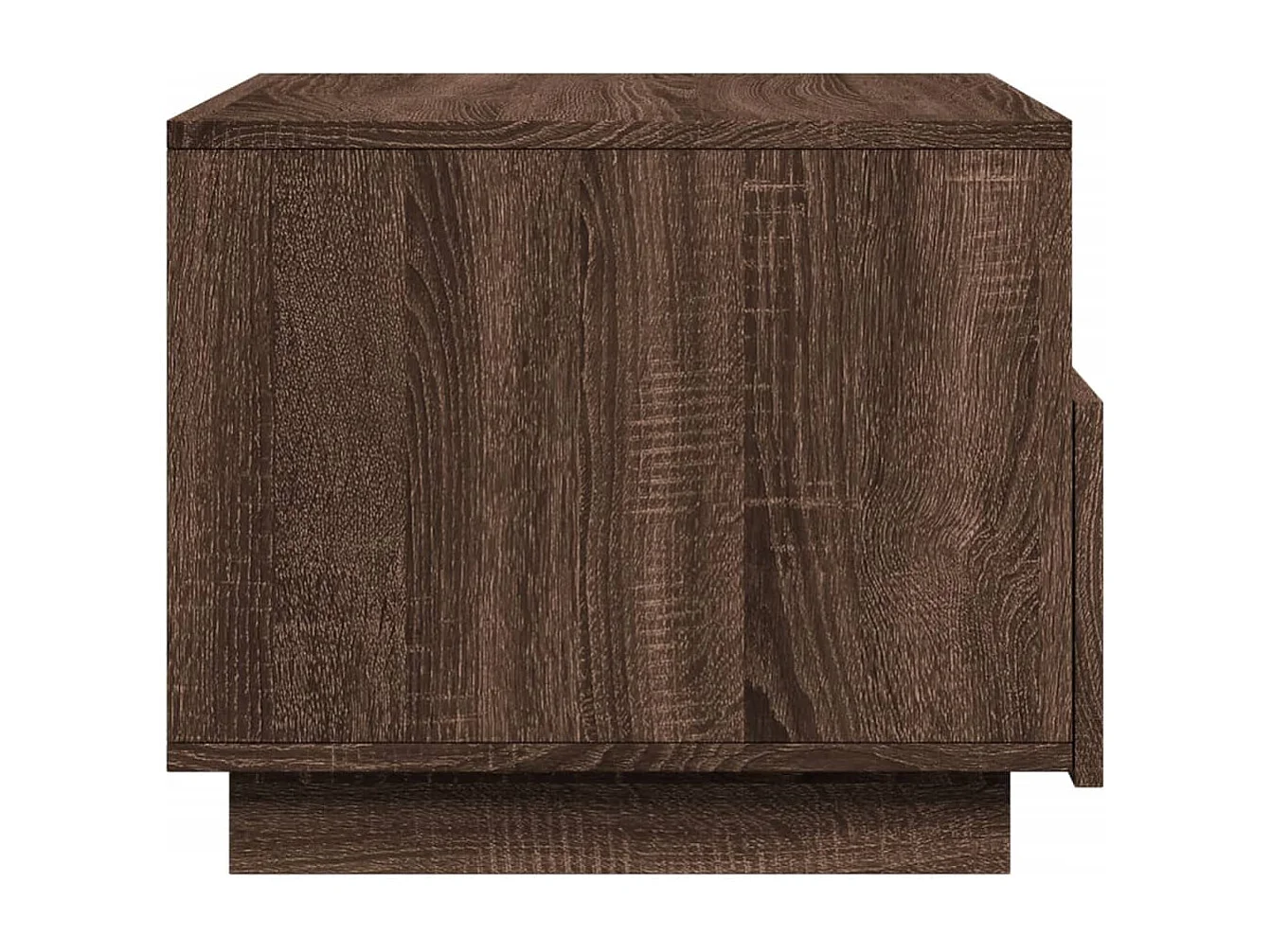 Tavolino da Soggiorno con Luci LED Rovere Marrone 50x49x40 cm