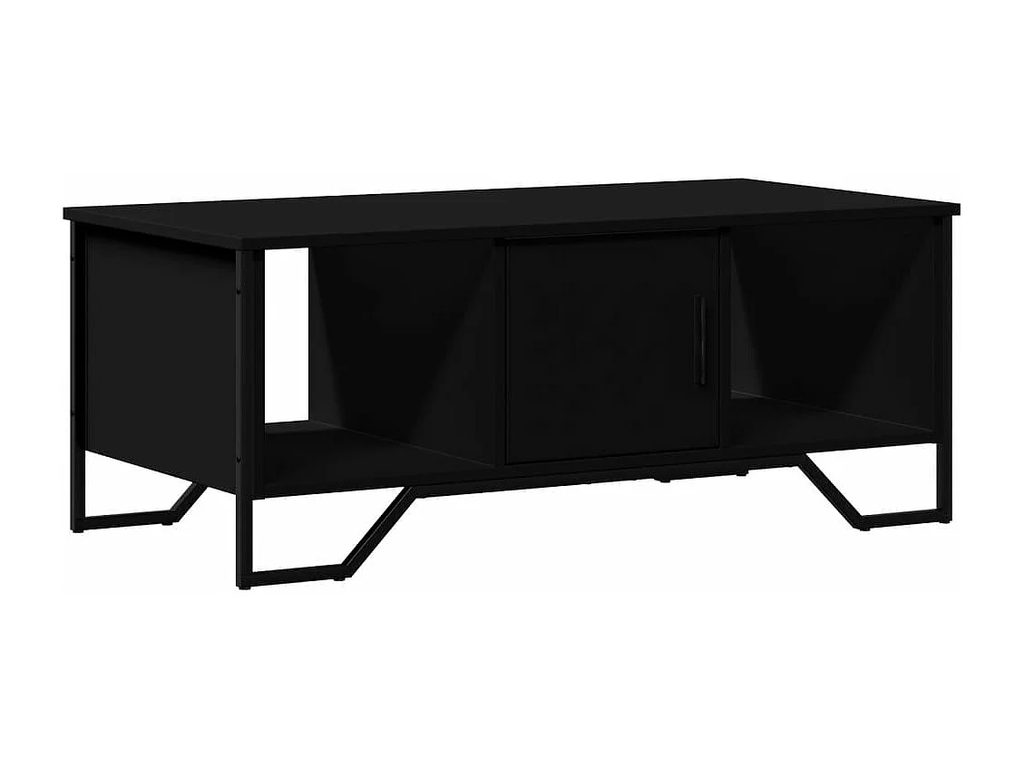 Mesa de centro madera de ingeniería negro 100x51x40 cm