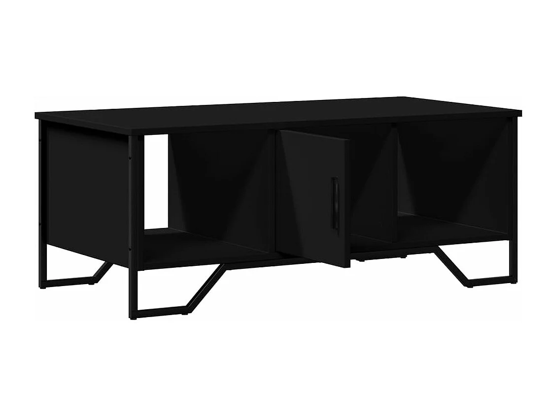 Mesa de centro madera de ingeniería negro 100x51x40 cm