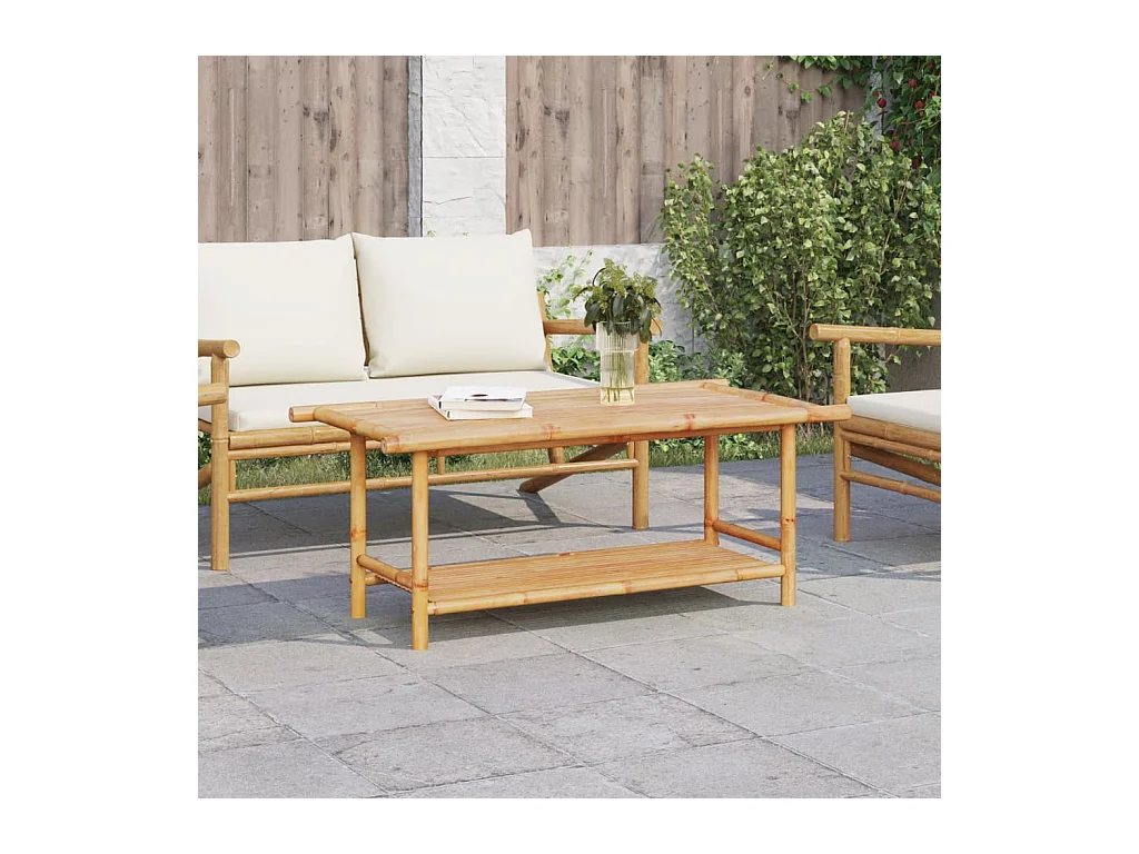 Tavolino da Salotto 110x55x45 cm in Bambù