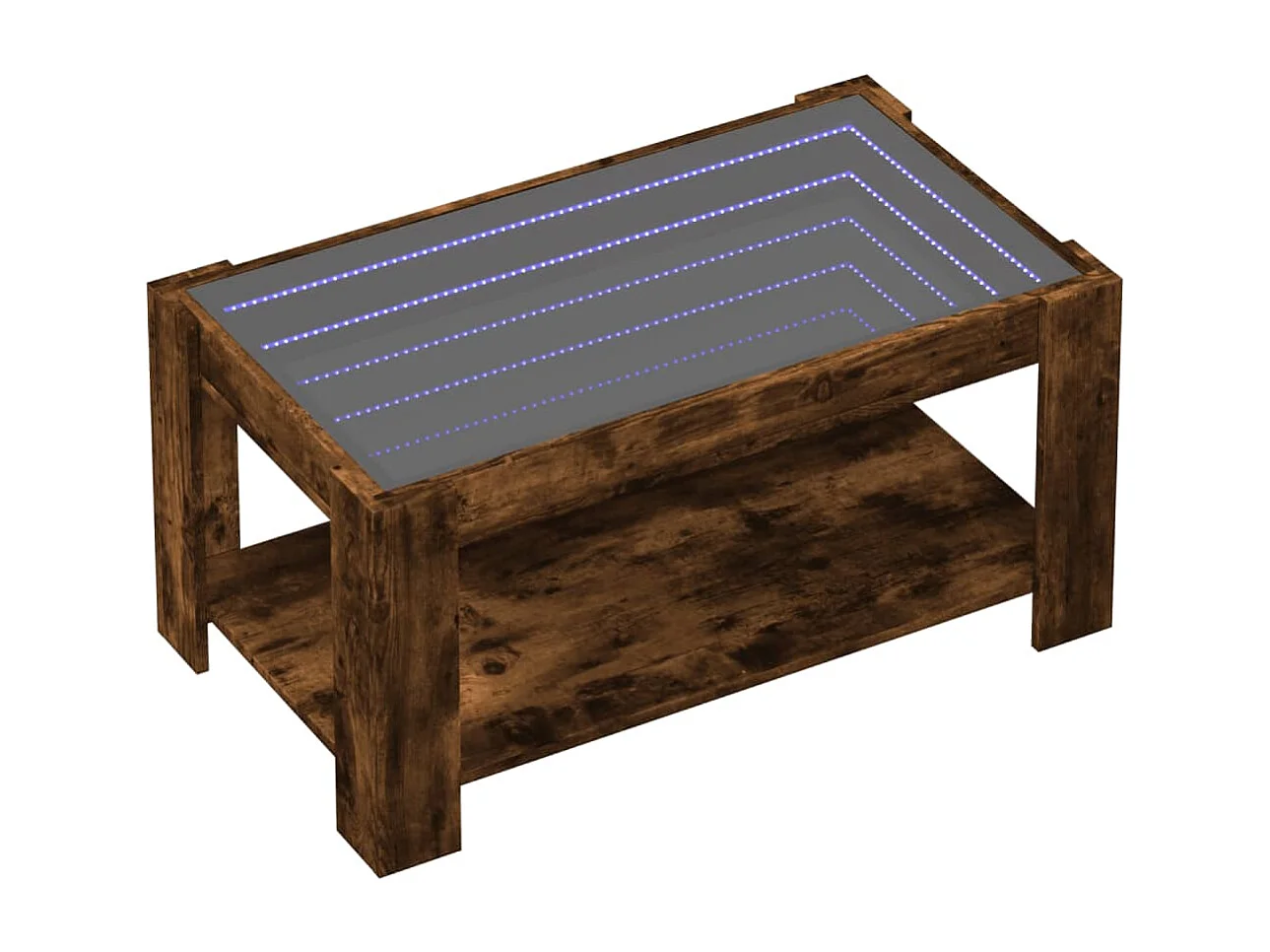 LED-Couchtisch Räuchereiche 93x53x45 cm Holzwerkstoff