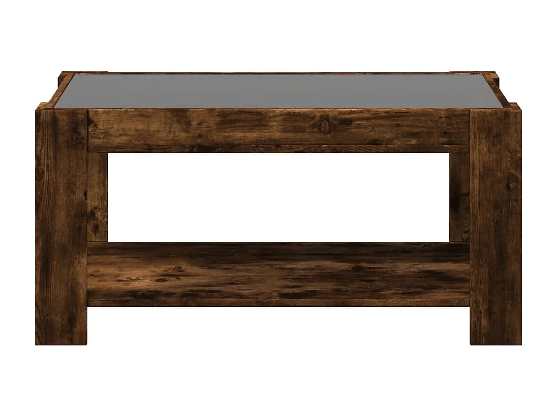 LED-Couchtisch Räuchereiche 93x53x45 cm Holzwerkstoff
