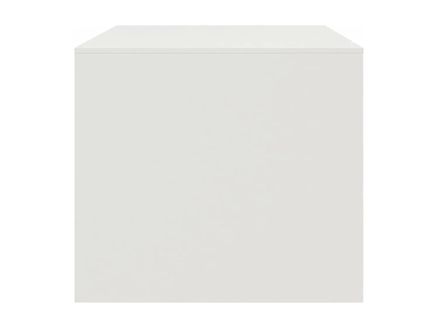 Table basse blanc 67x50x44 cm acier