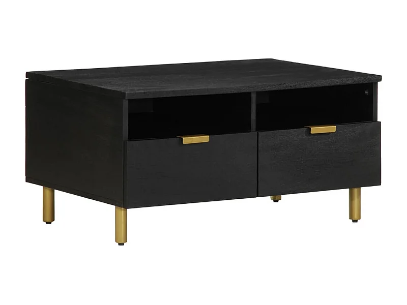 Table basse noir 80x54x40 cm bois d'ingénierie