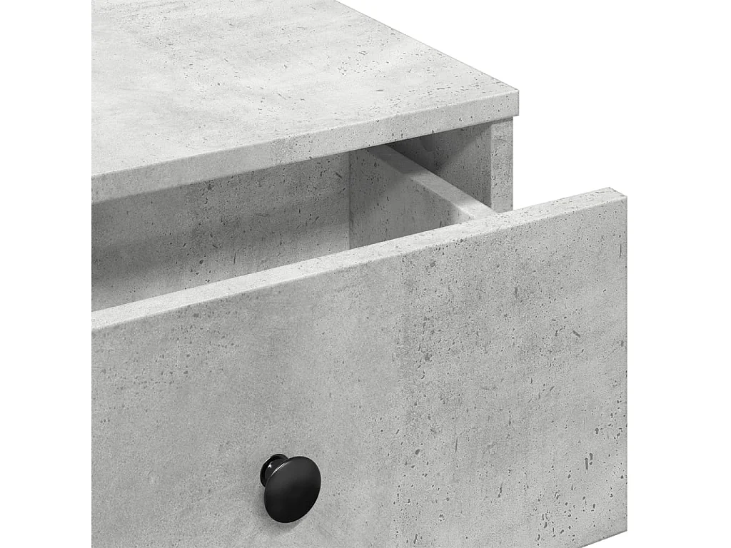 Mesa de centro madera de ingeniería gris hormigón 60x45x31 cm