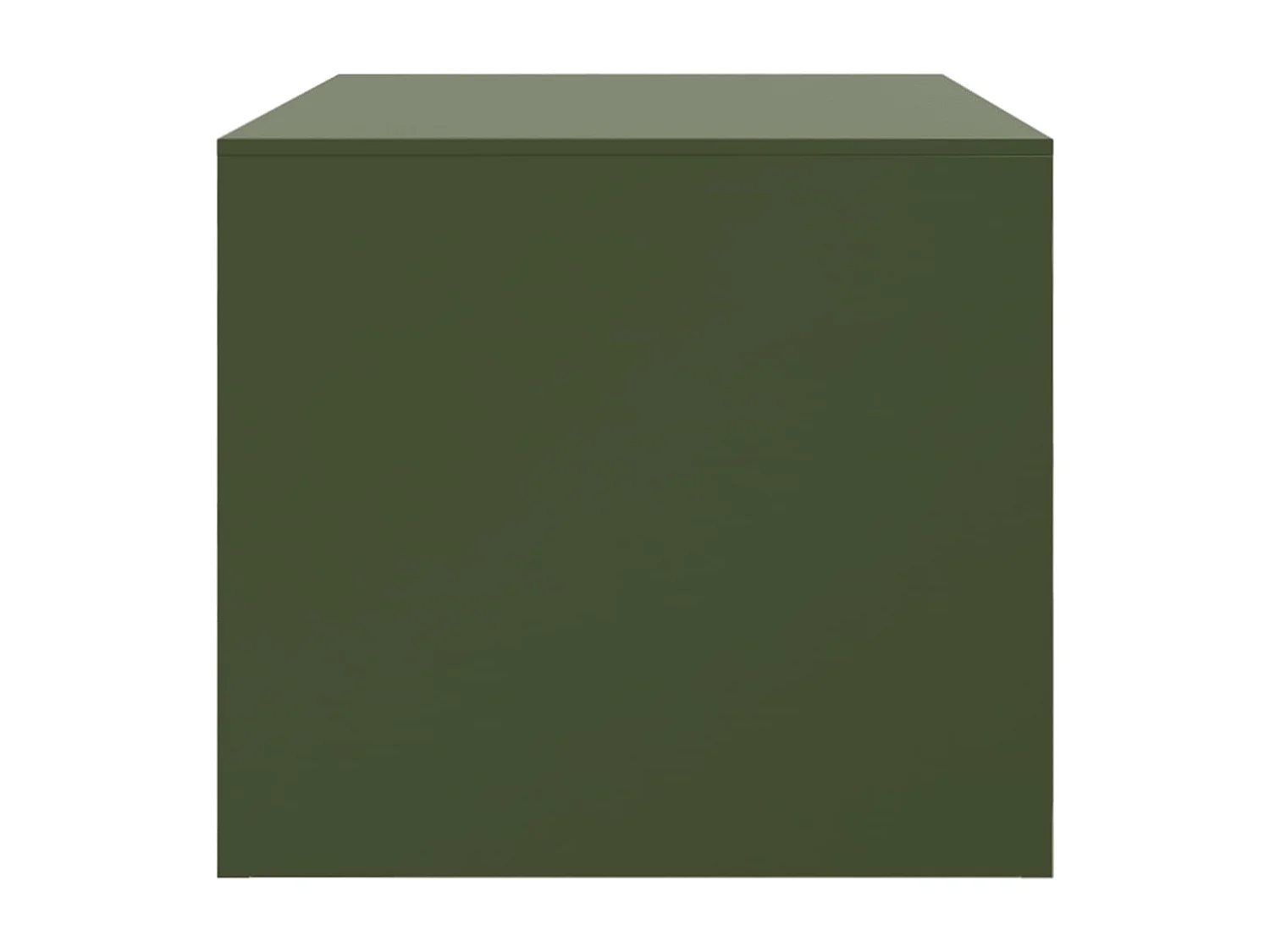 Mesa de centro 67x50x44 cm aço verde azeitona