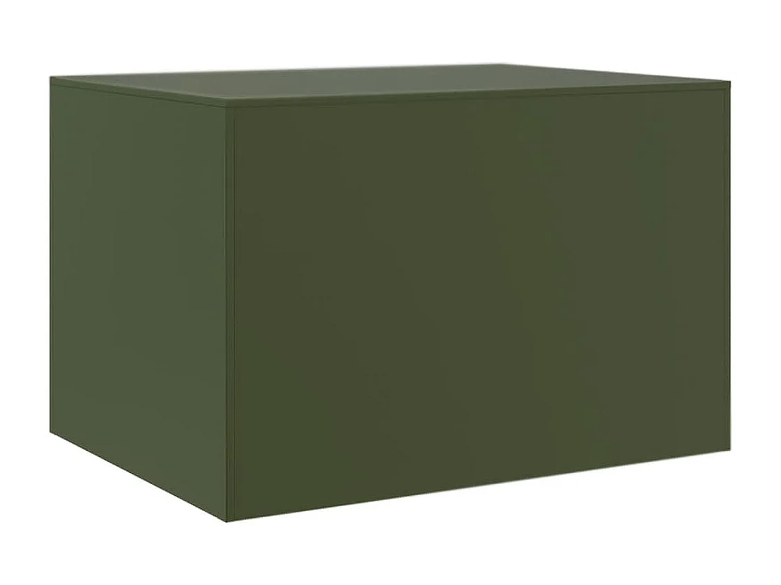 Mesa de centro 67x50x44 cm aço verde azeitona