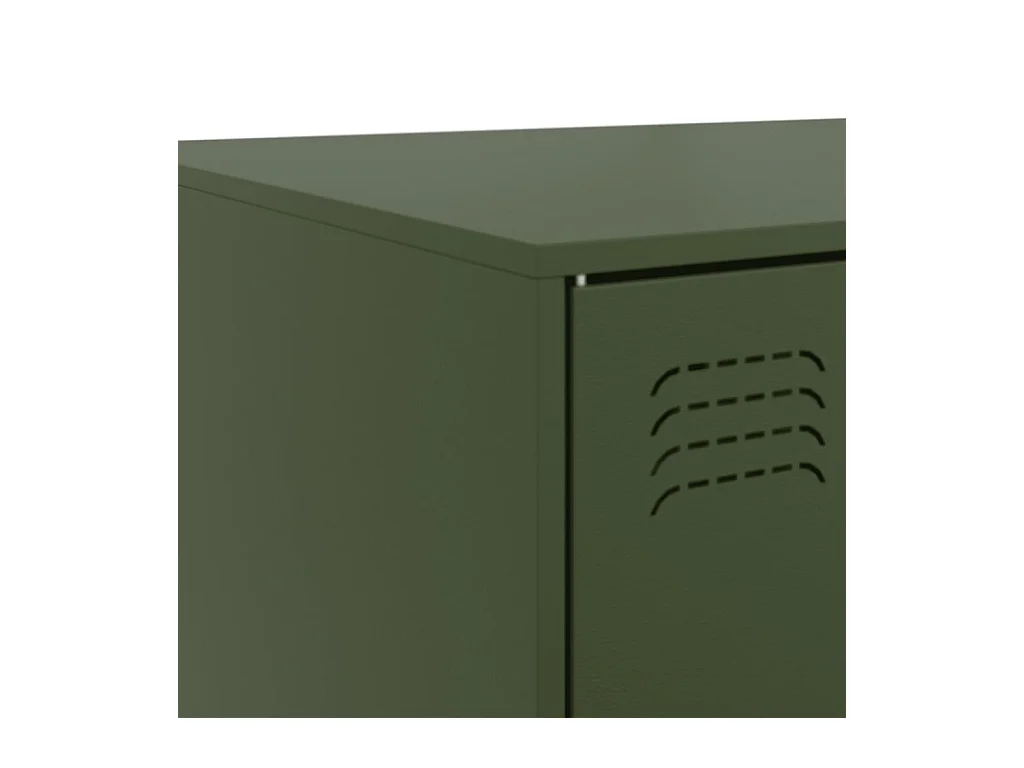 Salontafel 67x50x44 cm staal olijfgroen