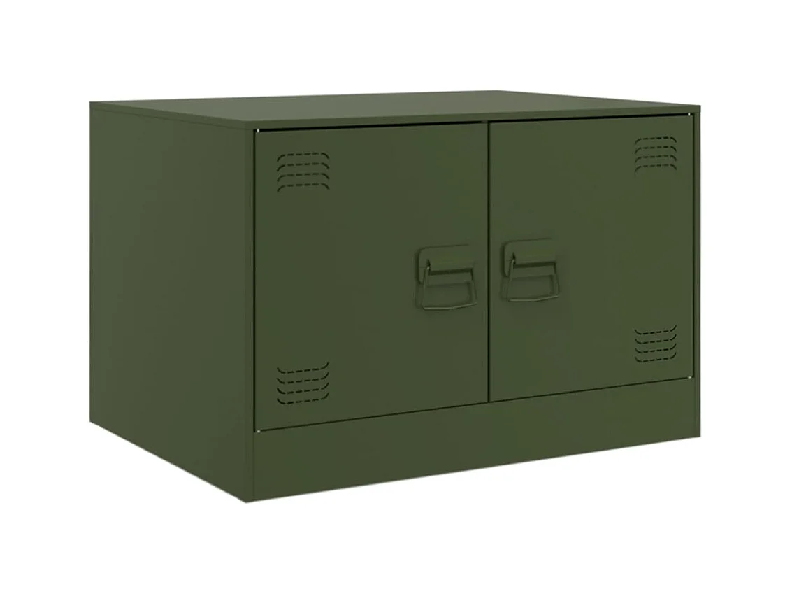 Salontafel 67x50x44 cm staal olijfgroen