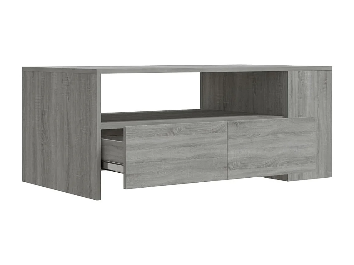 Couchtisch Grau Sonoma 102x55x42 cm Holzwerkstoff