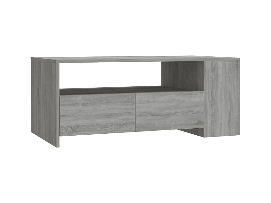 Table basse sonoma gris 102x55x42 cm bois d'ingénierie