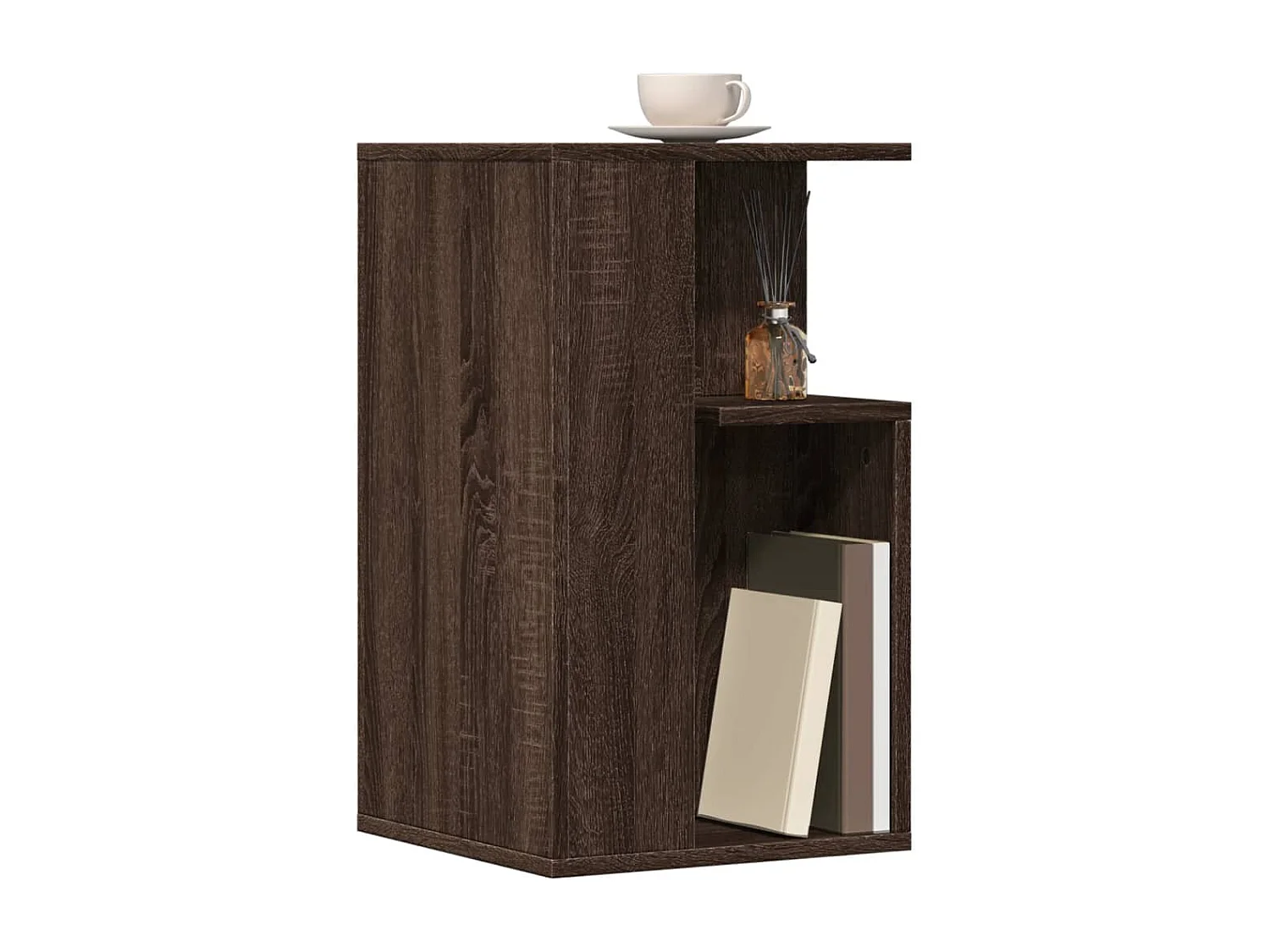 Table d'appoint chêne marron 35x35x60 cm bois d'ingénierie