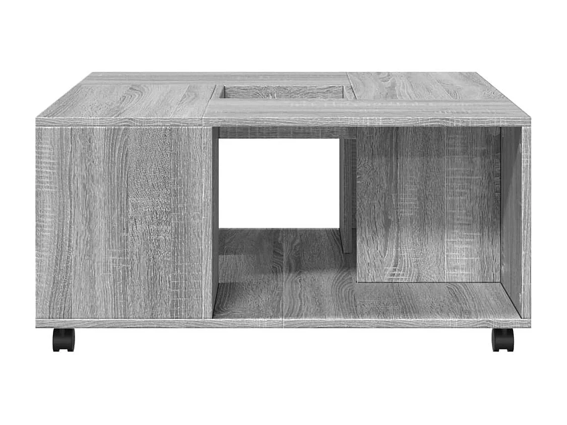 Table basse sonoma gris 80x80x40 cm bois d'ingénierie