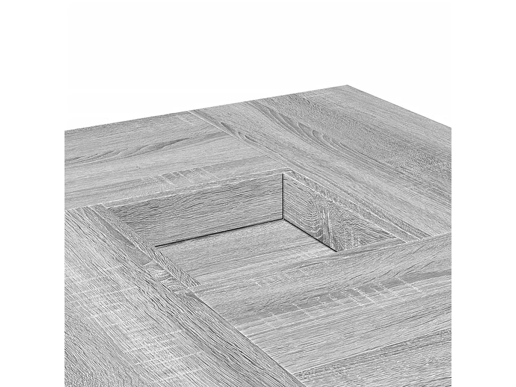 Table basse sonoma gris 80x80x40 cm bois d'ingénierie