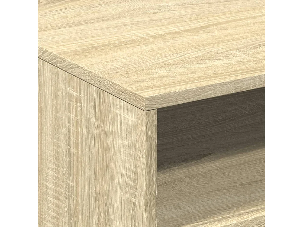 Table basse avec lumières LED chêne sonoma 50x49x40 cm