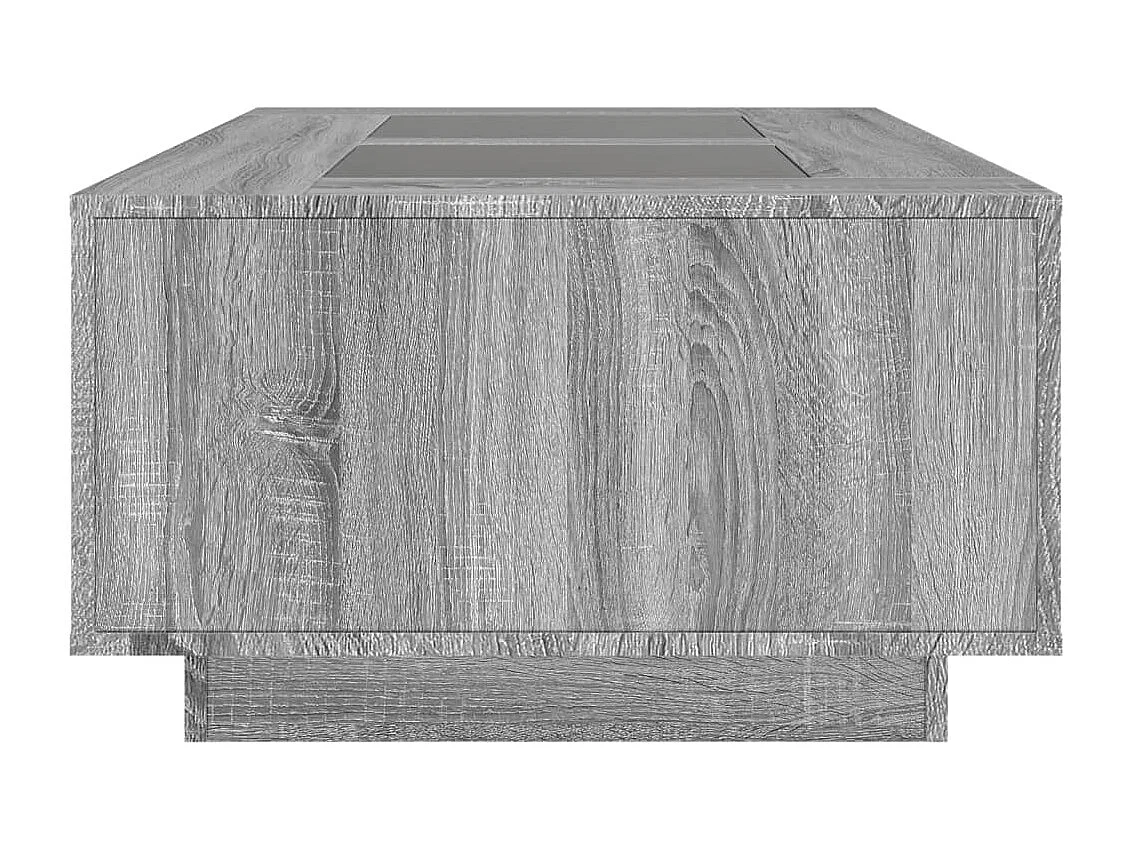 Table basse avec LED infini sonoma gris 116x69x40 cm