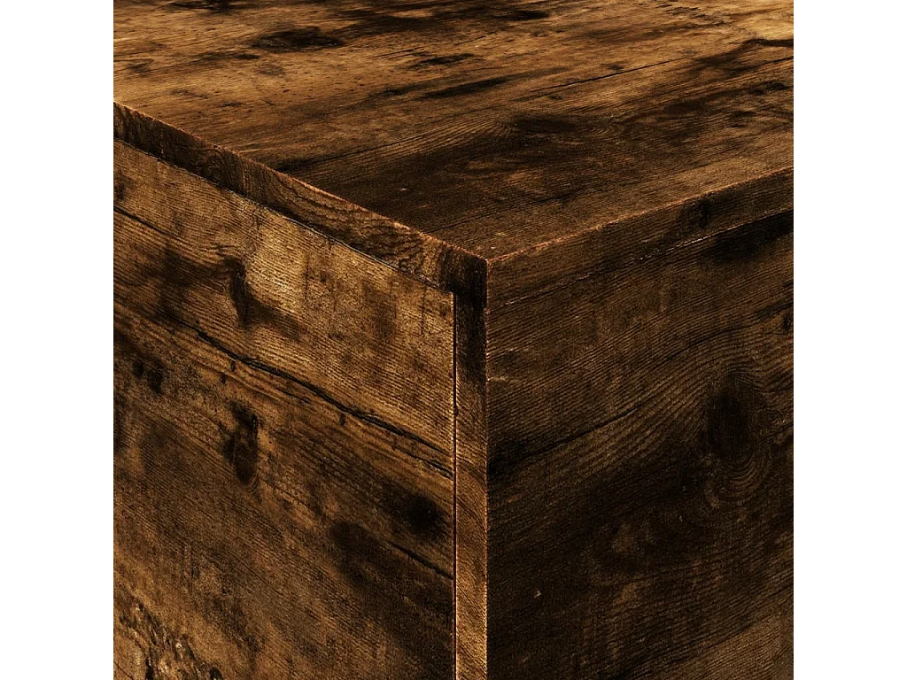 Mesa de centro com luzes LED 90x50x40 cm carvalho fumado