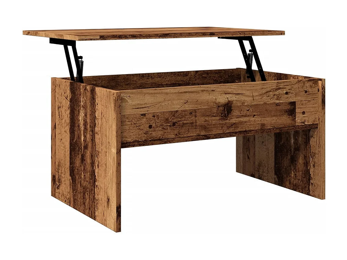 Table basse vieux bois 80x50,5x41,5 cm bois d'ingénierie