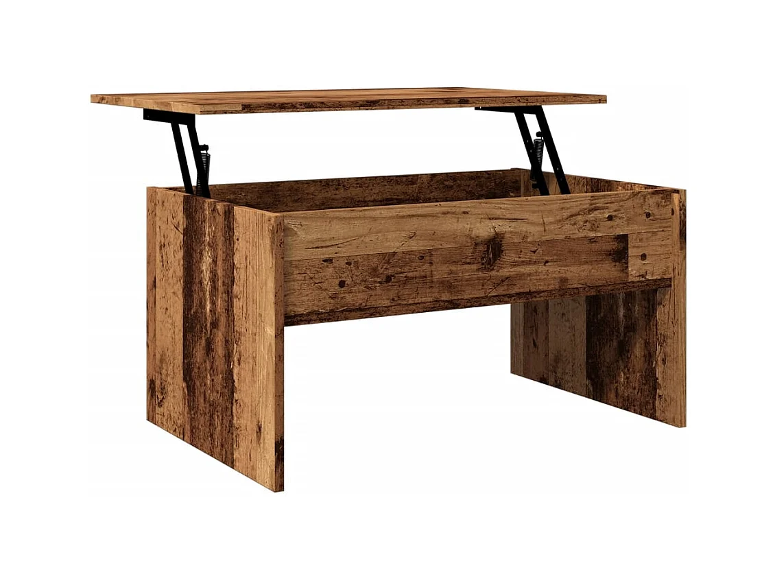 Salontafel 80x50,5x41,5 cm bewerkt hout oud houtkleurig