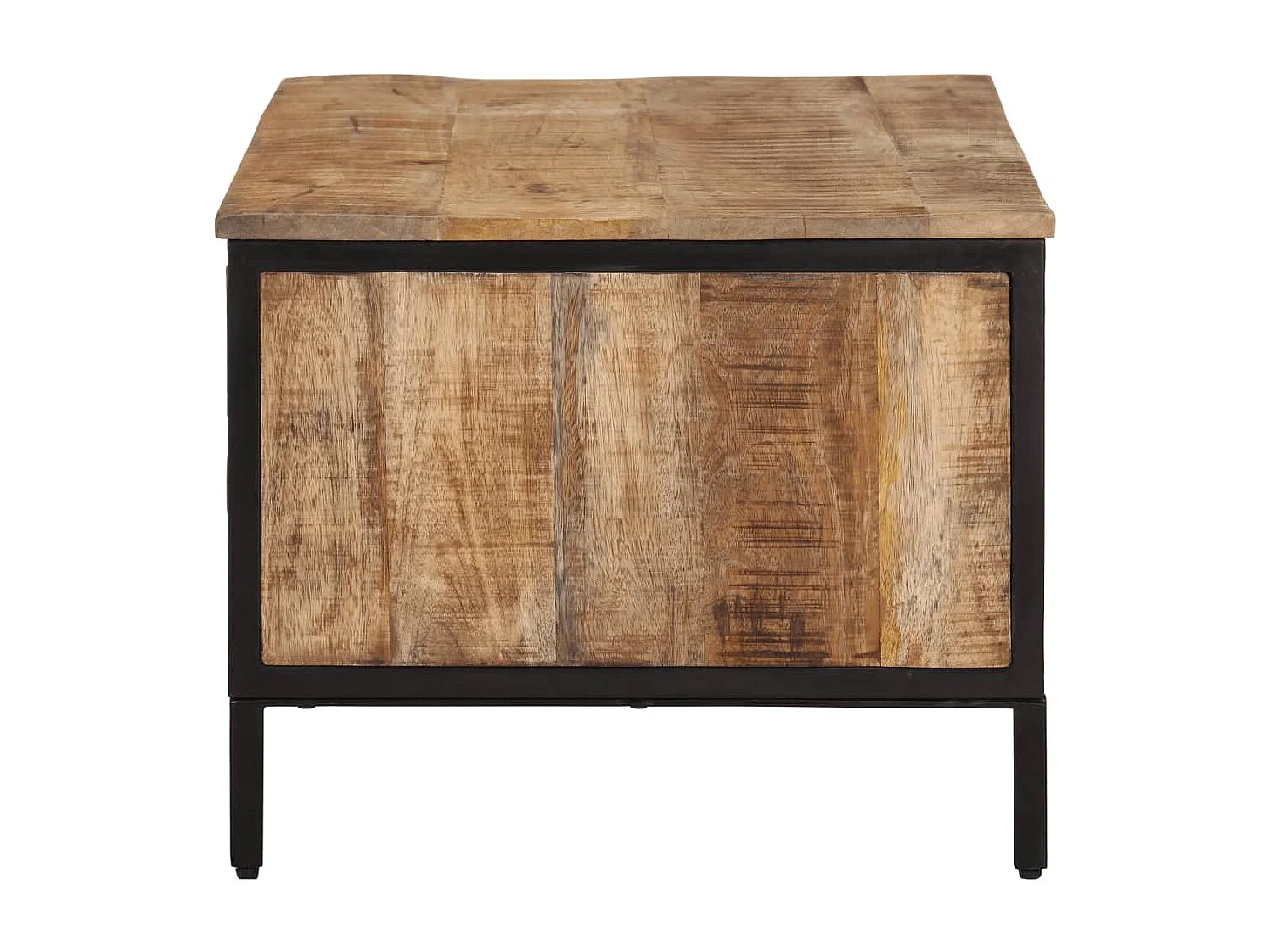 Couchtisch 80x50x40 cm Raues Massivholz Mango