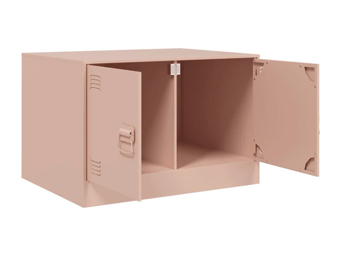 Tavolino da Salotto Rosa 67x50x44 cm in Acciaio