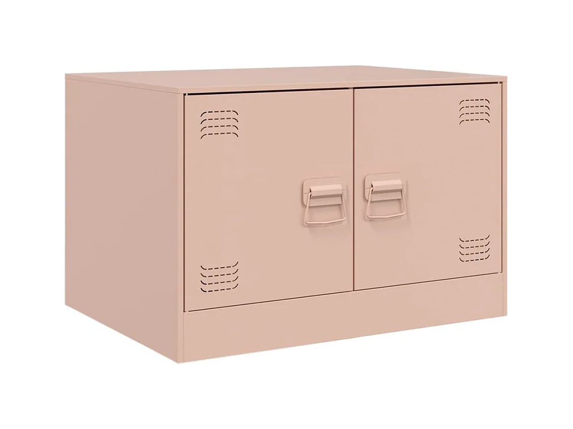 Table basse rose 67x50x44 cm acier