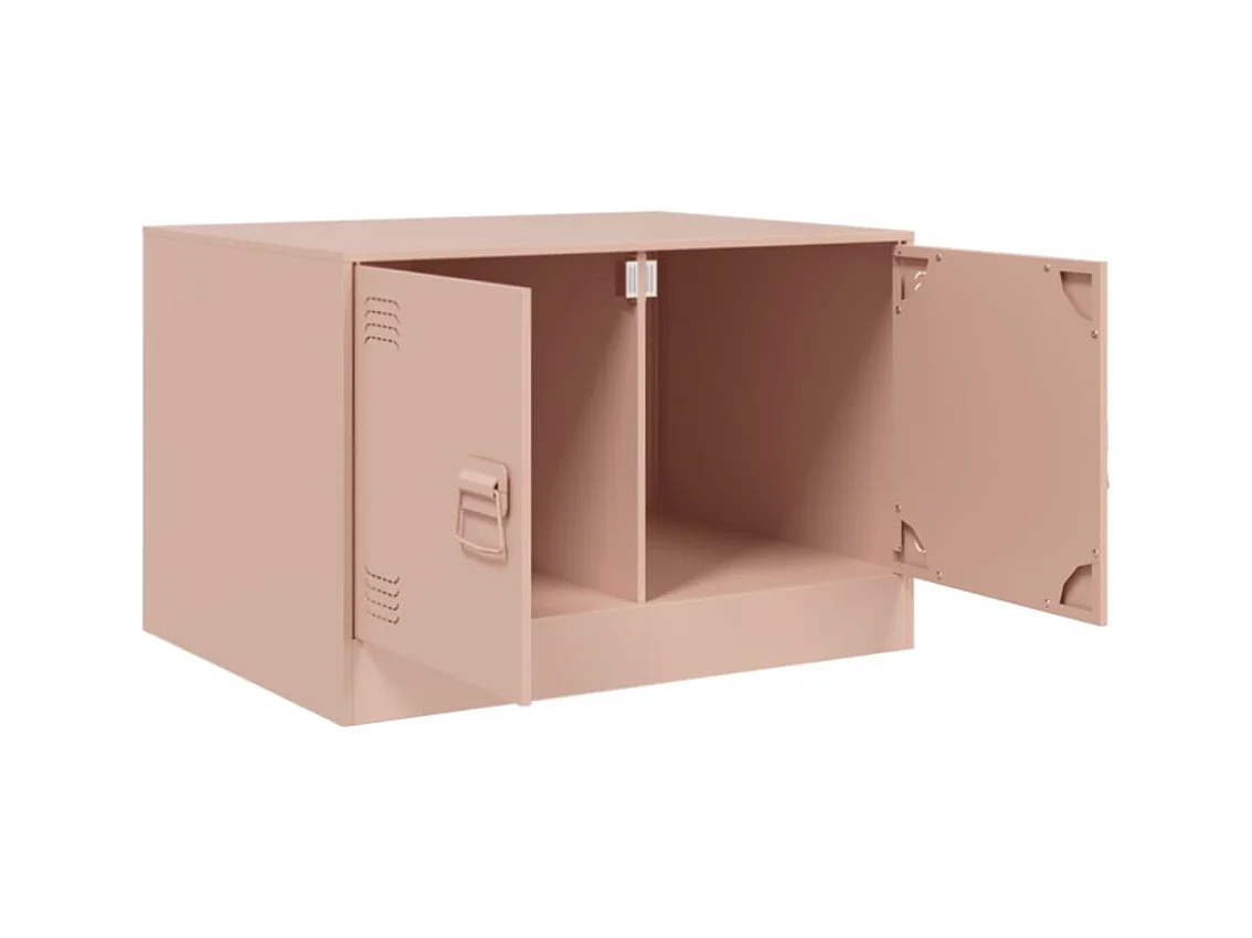 Table basse rose 67x50x44 cm acier
