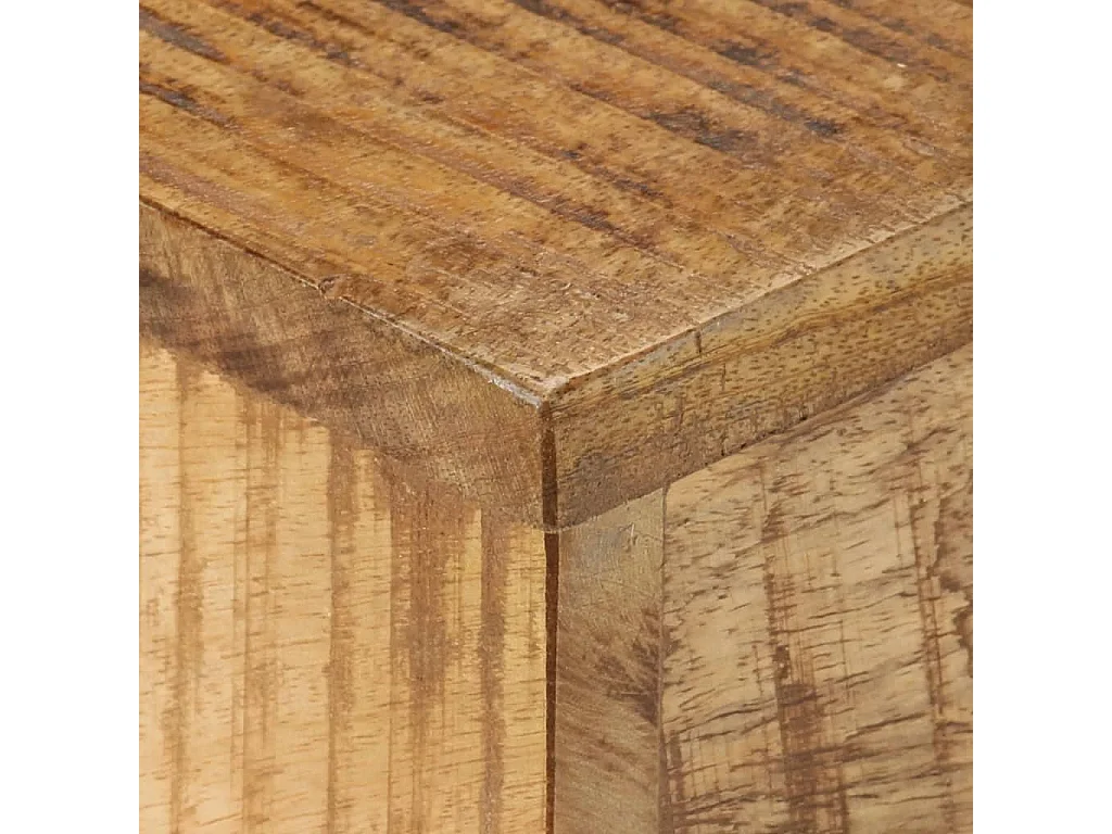 Tavolino da Salotto 68x68x41 cm in Legno di Mango Grezzo