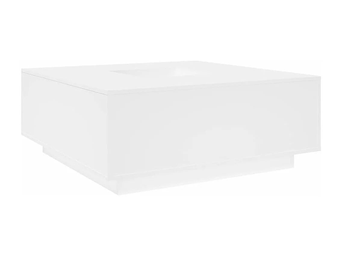 Tavolino da Salotto Bianco 100x100x40 cm in Legno Multistrato