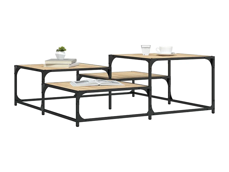 Tavolino Salotto Rovere Sonoma 107x107x40 cm Legno Multistrato