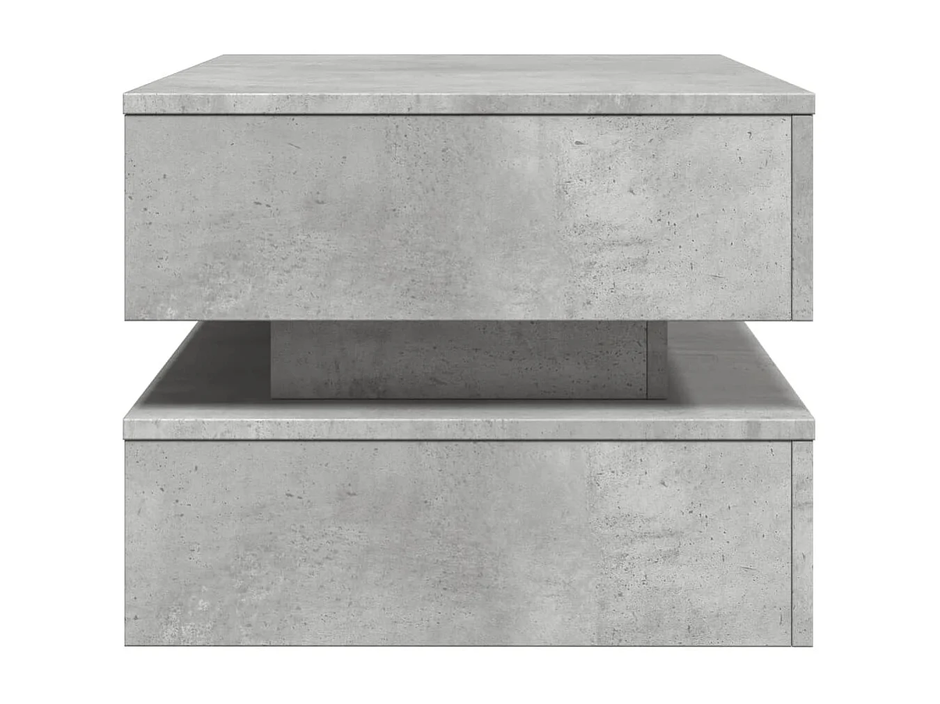 Tavolino da Soggiorno con Luci LED Grigio Cemento 90x50x40 cm