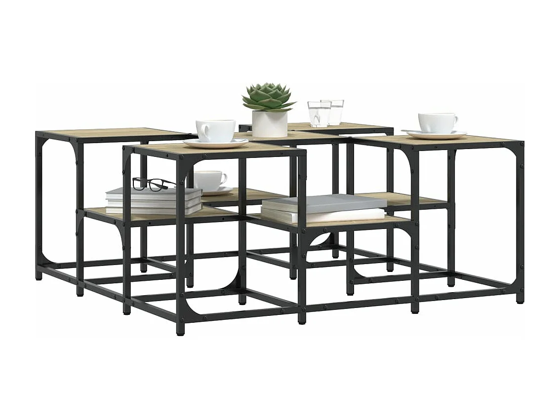 Tavolino da Salotto Rovere Sonoma 91x91x40 cm Legno Multistrato