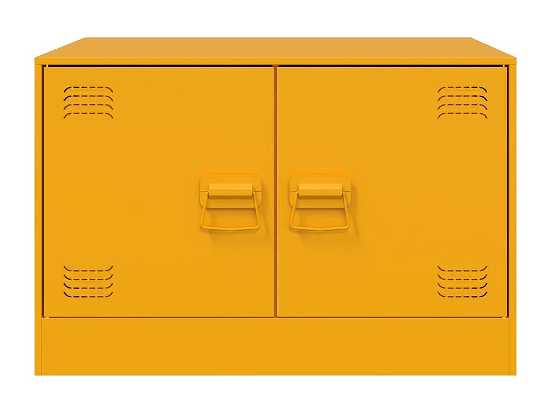 Table basse Jaune moutarde 67x50x44 cm acier