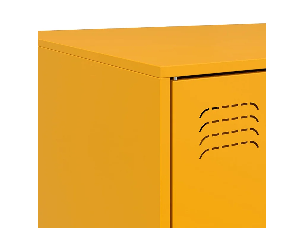 Table basse Jaune moutarde 67x50x44 cm acier