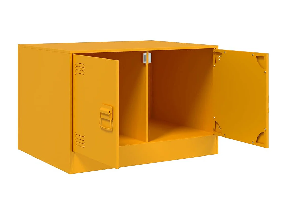 Table basse Jaune moutarde 67x50x44 cm acier