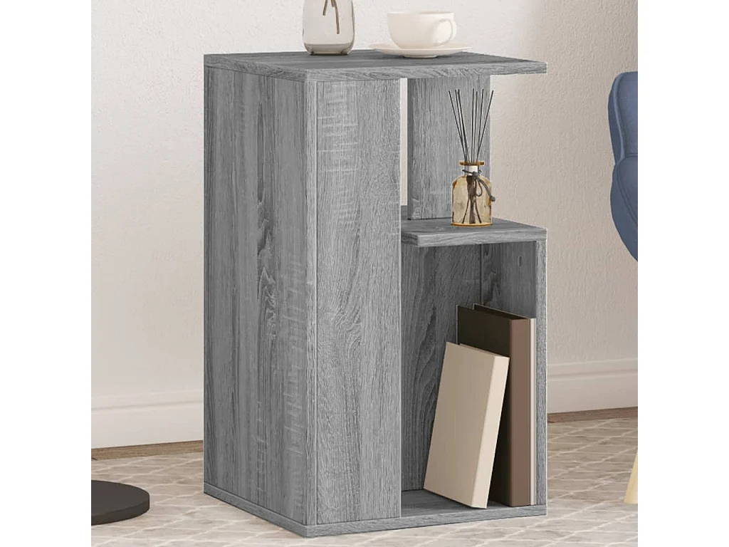 Table d'appoint sonoma gris 35x35x60 cm bois d'ingénierie