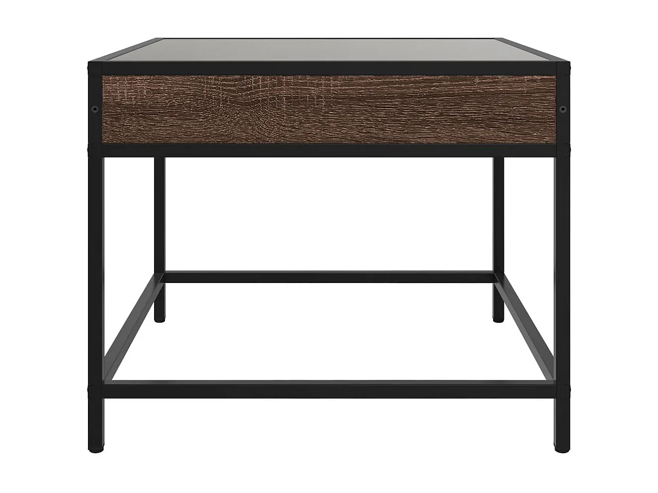 Table basse avec LED Infinity chêne marron 50x50x41 cm