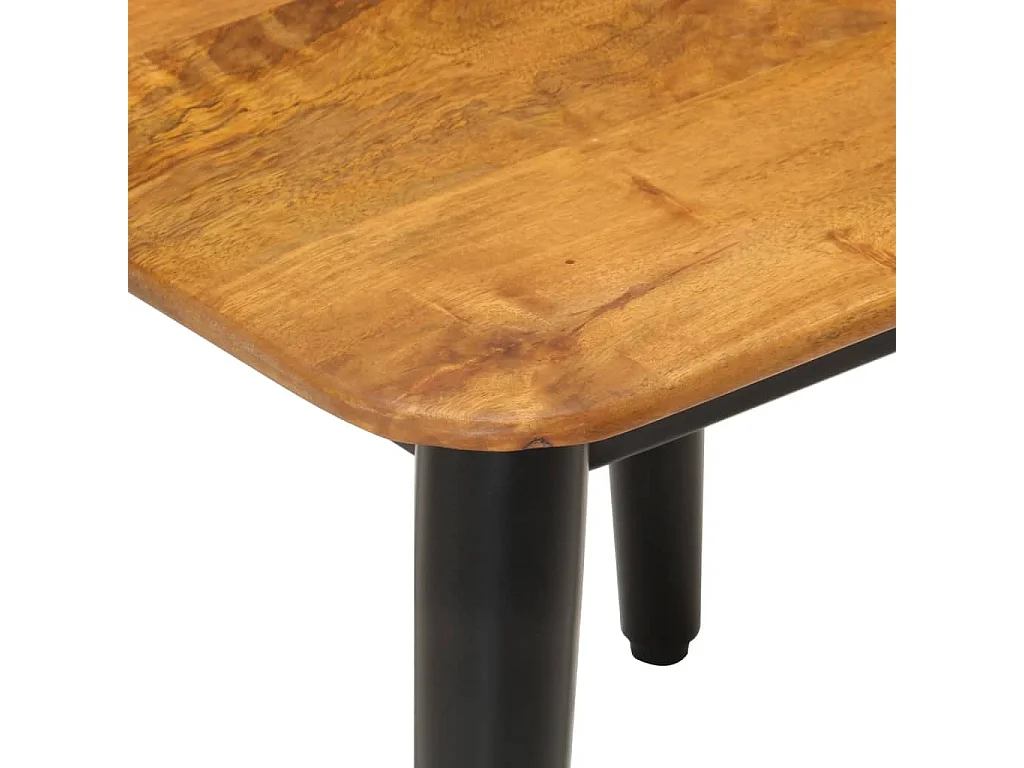 Couchtisch 45x45x40 cm Massivholz Mango und Eisen