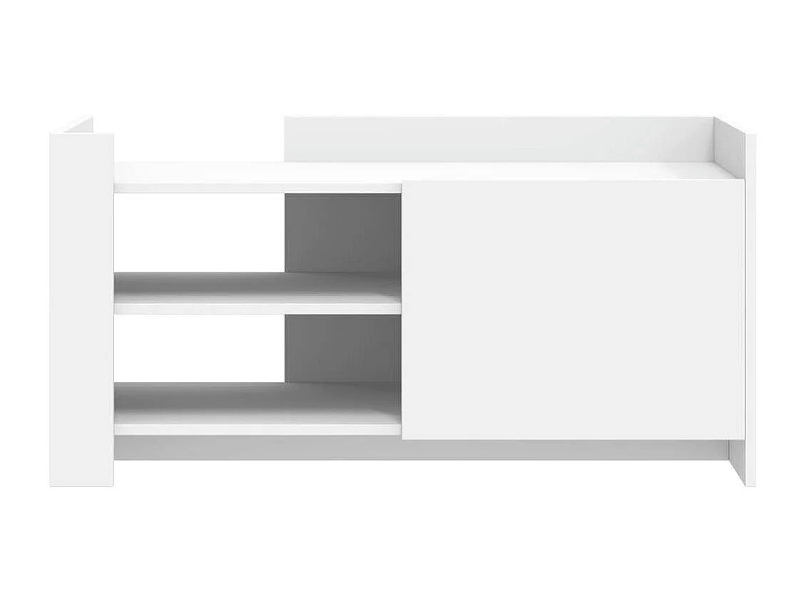 Mesa de centro de madera de ingeniería blanca 100x50x50 cm