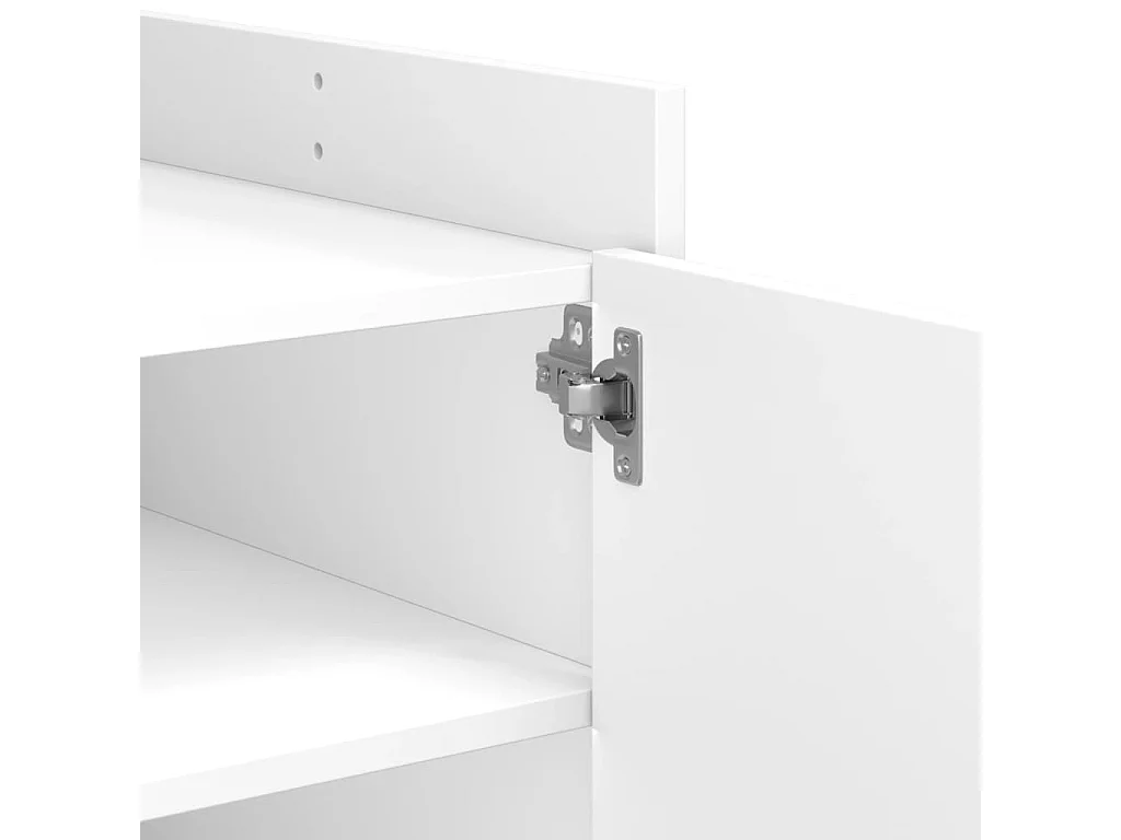 Mesa de centro de madera de ingeniería blanca 100x50x50 cm