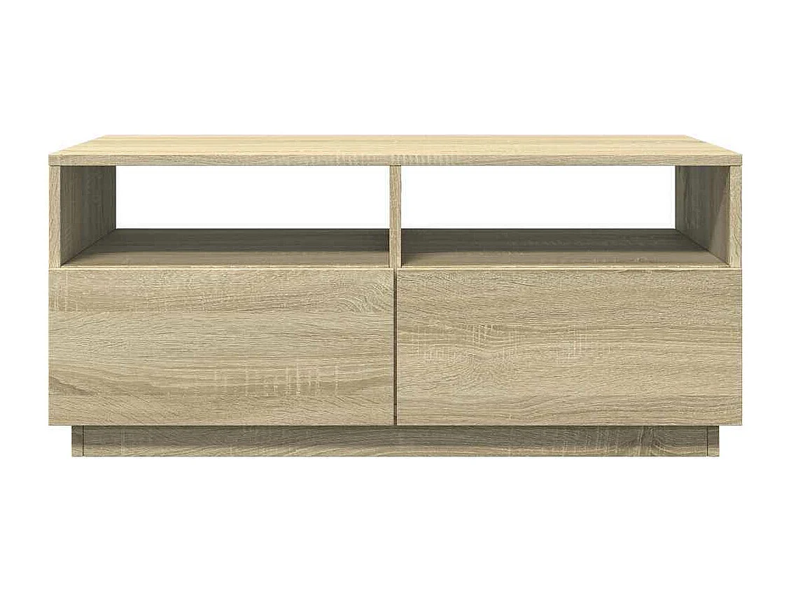 Table basse avec lumières LED chêne sonoma 90x49x40 cm