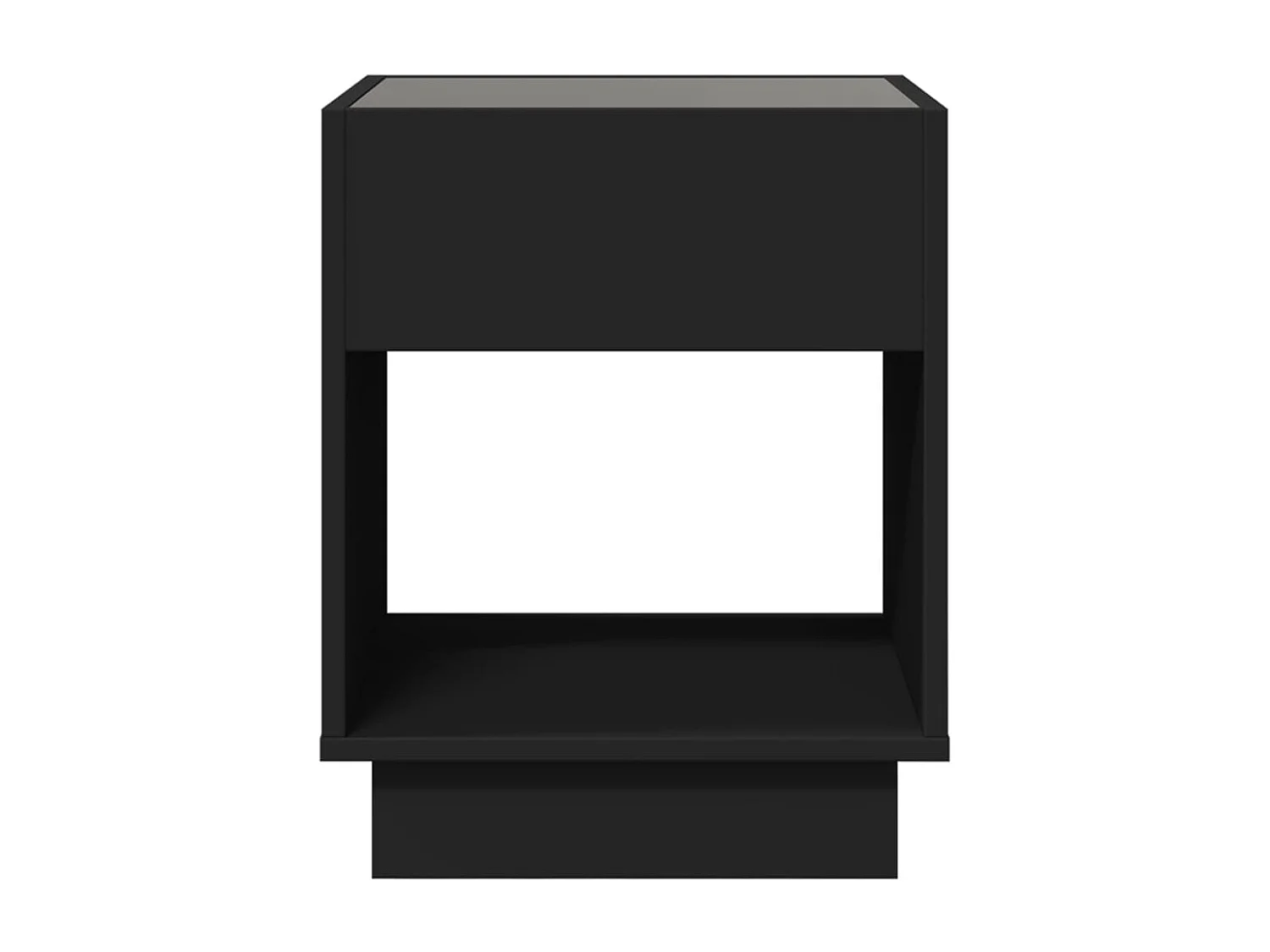 Tavolino da Salotto con LED Infinity Nero 40x40x50 cm