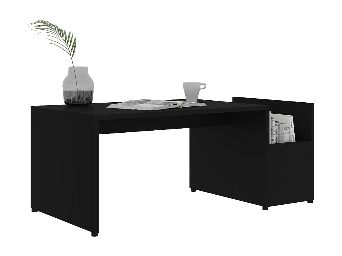 Table basse Noir 90x45x35 cm bois d’ingénierie