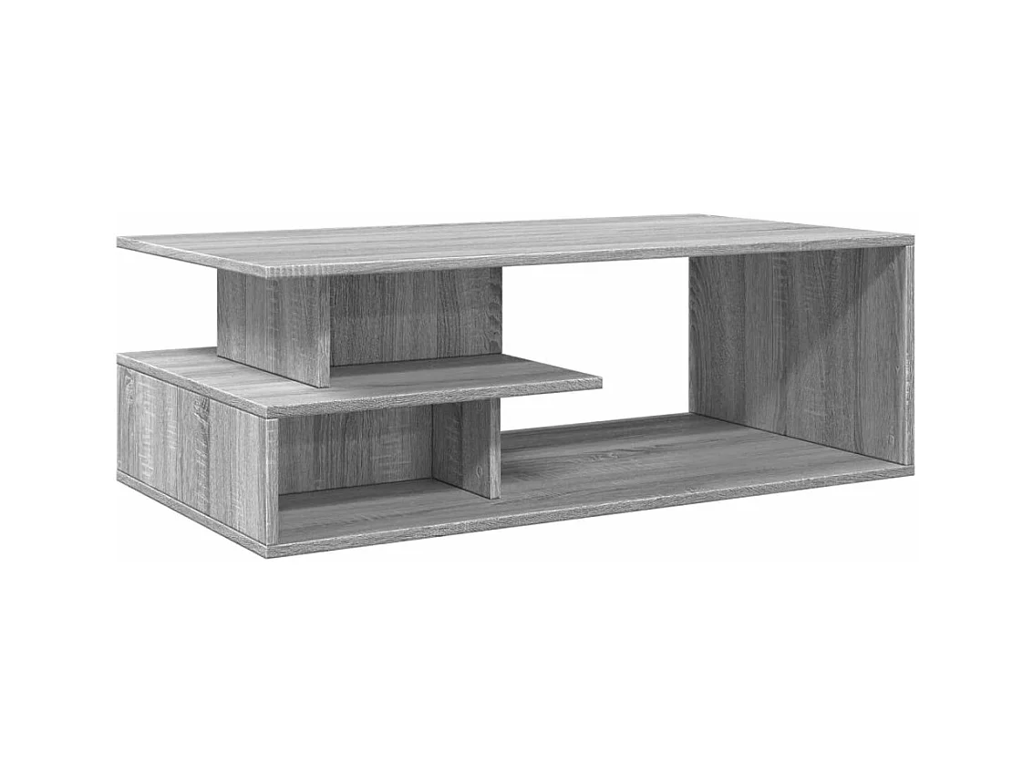Table basse sonoma gris 102x55x35 cm bois d'ingénierie